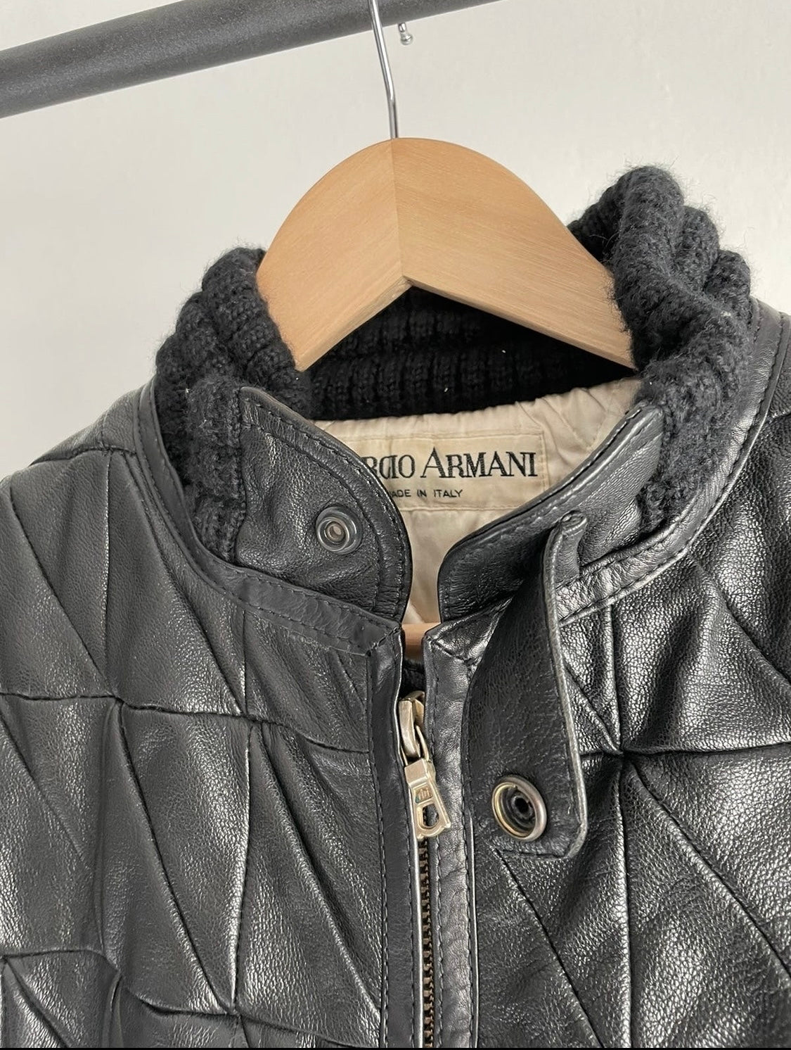 1980s Armani leather bomber jacket – elevated archives