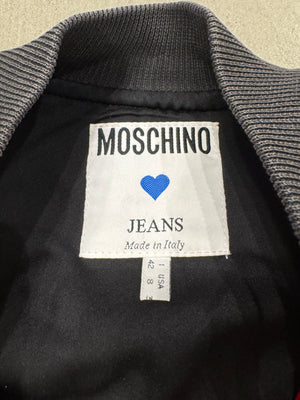 1980s Moschino colorful printed bomber jacket
