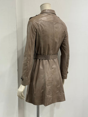 2000s Miu Miu leather trench coat