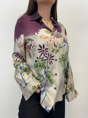 SS2001 Gucci by Tom Ford Chrysanthemum silk shirt