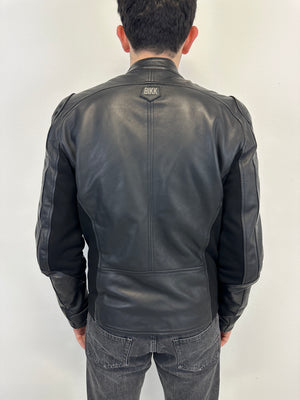 2000s Dirk Bikkembergs muscle reinforced leather jacket