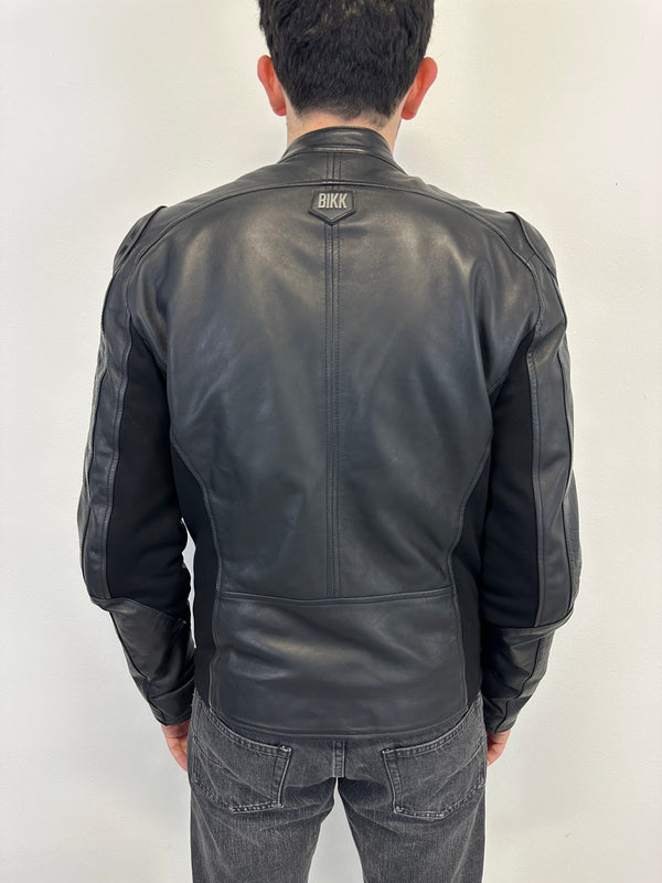 2000s Dirk Bikkembergs muscle reinforced leather jacket