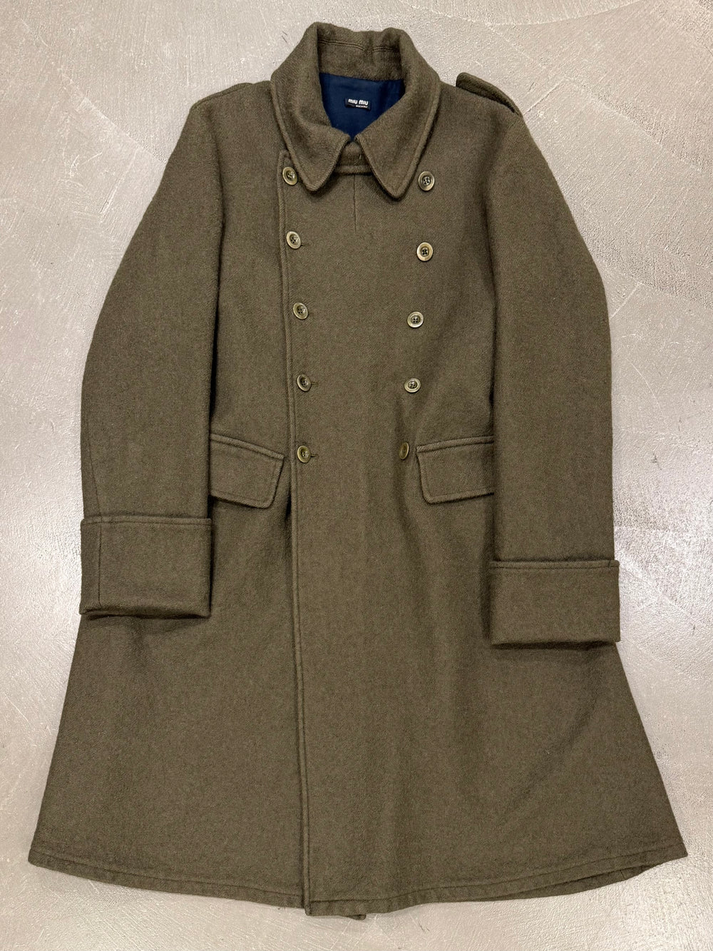 2000s Miu Miu wool military double breasted coat