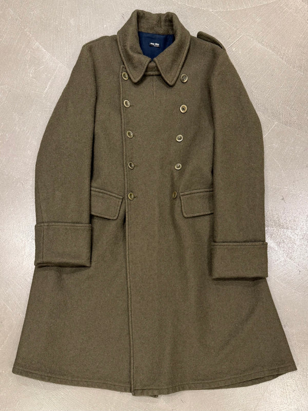 2000s Miu Miu wool military double breasted coat