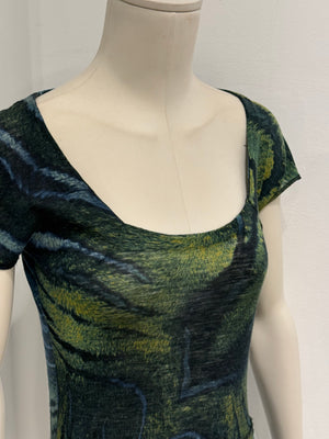 2000s Cavalli fox fur animalier print set