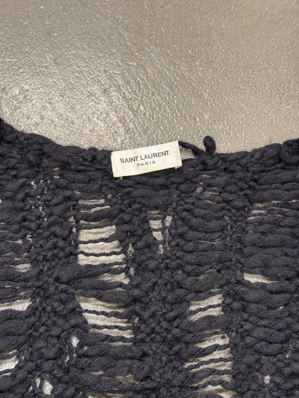 A/W2013 Saint Laurent by Hedi Slimane distressed knit