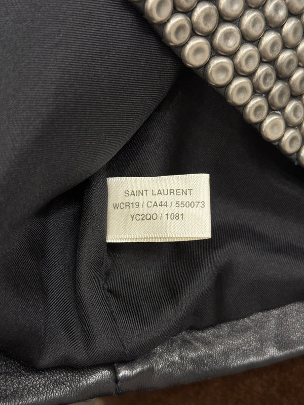 Saint Laurent sample metallic studs heavy skirt