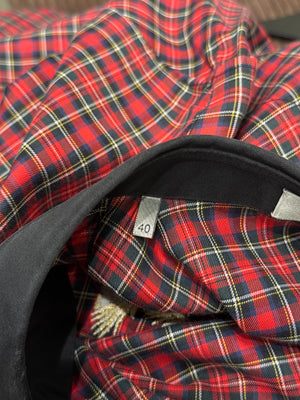 A/W2005 Dior by Hedi Slimane runway eagle embroidery check shirt