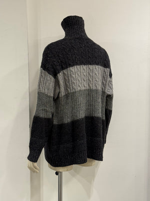 1990s Dolce & Gabbana angora wool striped knit