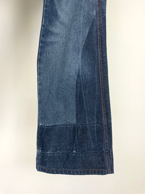 SS2003 Jean Paul Gaultier flared patchwork jeans