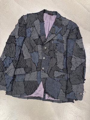 2000s Romeo Gigli handmade patchwork blazer