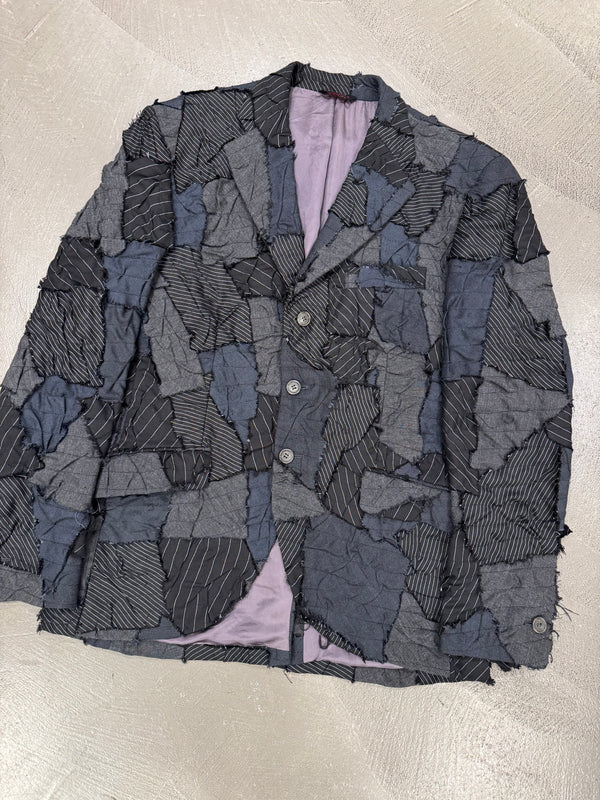 2000s Romeo Gigli handmade patchwork blazer