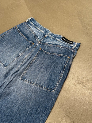 2020 Balenciaga trompe l'oeil faux jeans pants
