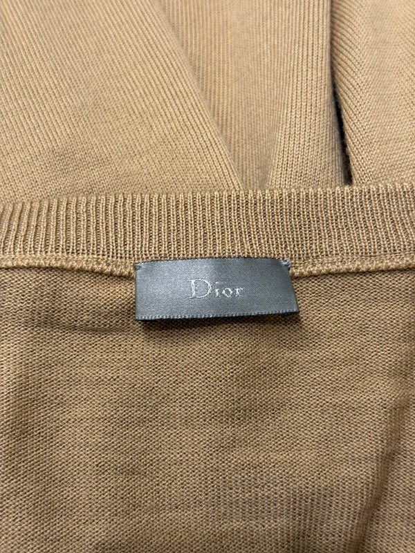 A/W2005 Dior Homme raw edge v-neck distressed knit sweater