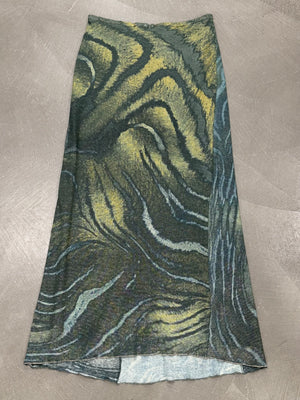 2000s Roberto Cavalli embellished midi skirt