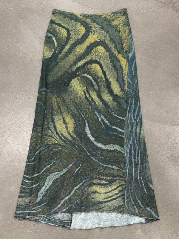2000s Roberto Cavalli embellished midi skirt