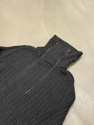A/W2003 Dolce & Gabbana double zipper ribbed knit