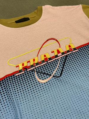 2019 Prada space color block t-shirt