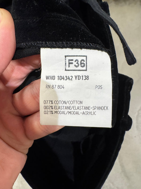 F/W2002 Yves Saint Laurent by Tom Ford bow tie velour short trousers