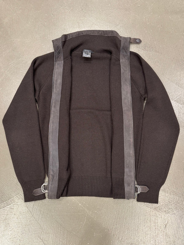 2000s Gucci by Tom Ford hybrid suede cashmere jacket