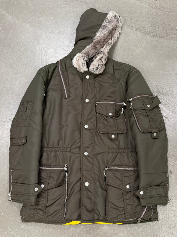 A/W2003 Dolce & Gabbana tornado multi zip nylon jacket