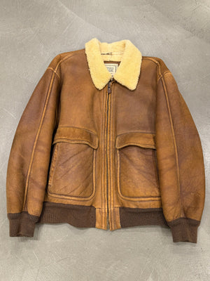 1990s Emporio Armani shearling flight jacket