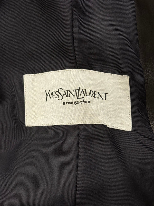 A/W2003 Yves Saint Laurent by Tom Ford ruffled leather coat