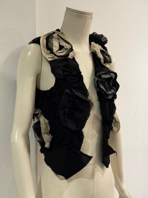 S/S2005 Comme des Garçons 3D floral appliqué vest