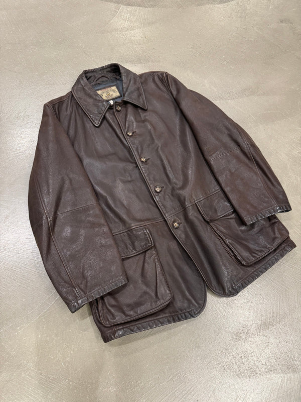 1980s ARMANI leather coat