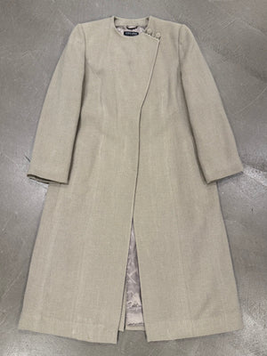 2000s Giorgio Armani greige minimalist coat