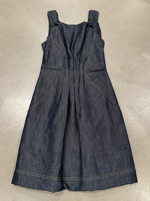2000s Louis Vuitton denim midi dress