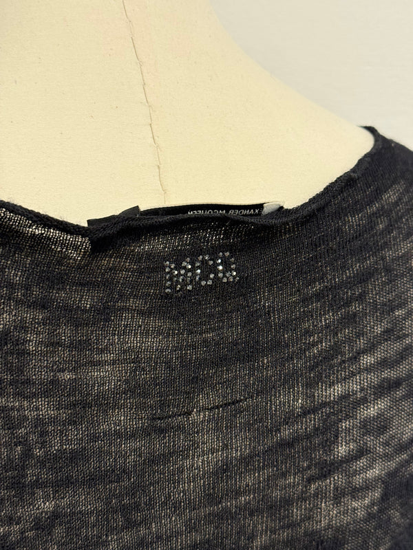1990s Alexander McQueen lace corset top with crystal buttons