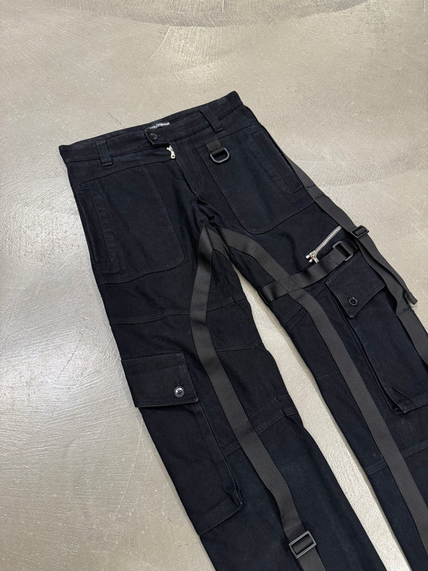 A/W 2003 Dolce & Gabbana runway bondage parachute cargo pants