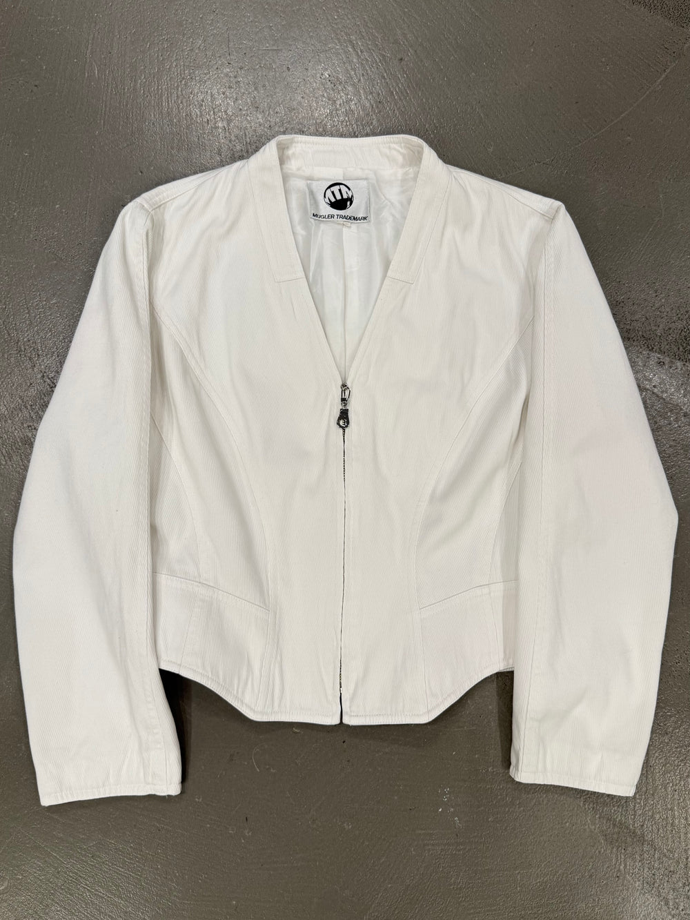 2000s Mugler corseted cropped jacket