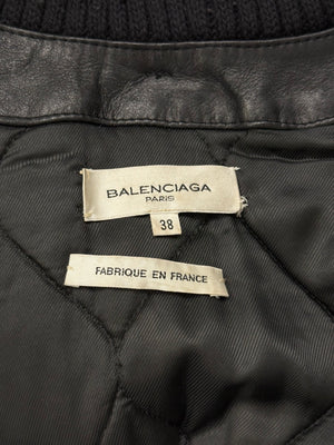 A/W2002 Balenciaga by Nicolas Ghesquiere runway aviator leather jacket