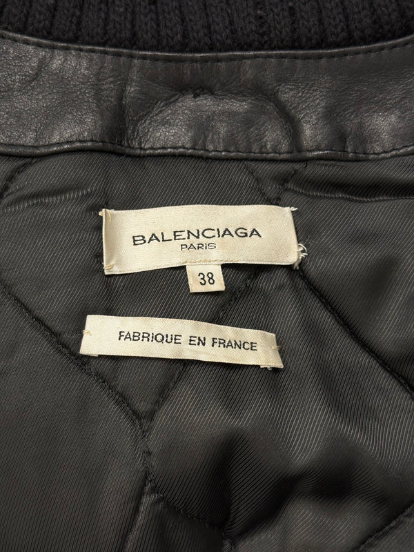 A/W2002 Balenciaga by Nicolas Ghesquiere runway aviator leather jacket