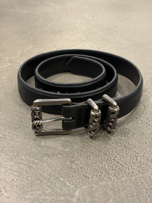 Chrome Hearts 1 inch 3-piece leather roller belt