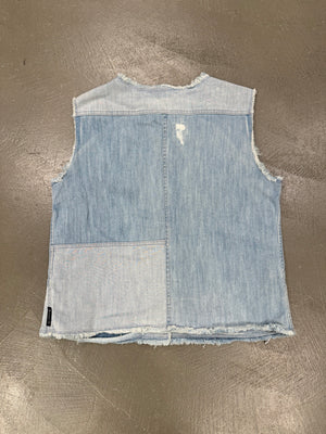 2000s Armani Patchwork denim vest