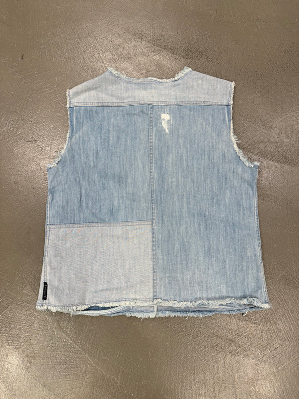 2000s Armani Patchwork denim vest
