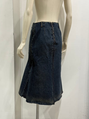 2020 Balenciaga by Demna midi denim skirt