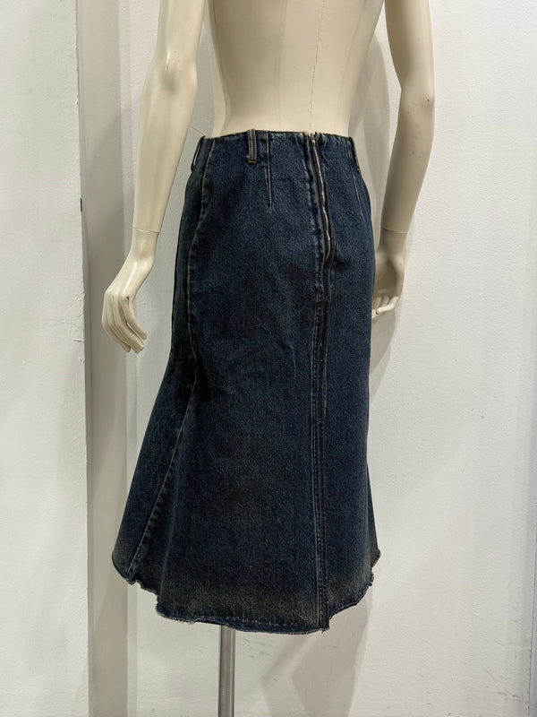 2020 Balenciaga by Demna midi denim skirt