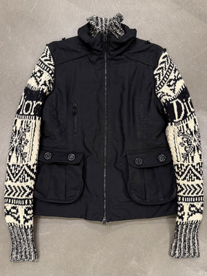 A/W2005 Christian Dior by John Galliano knit sleeves puffer jacket