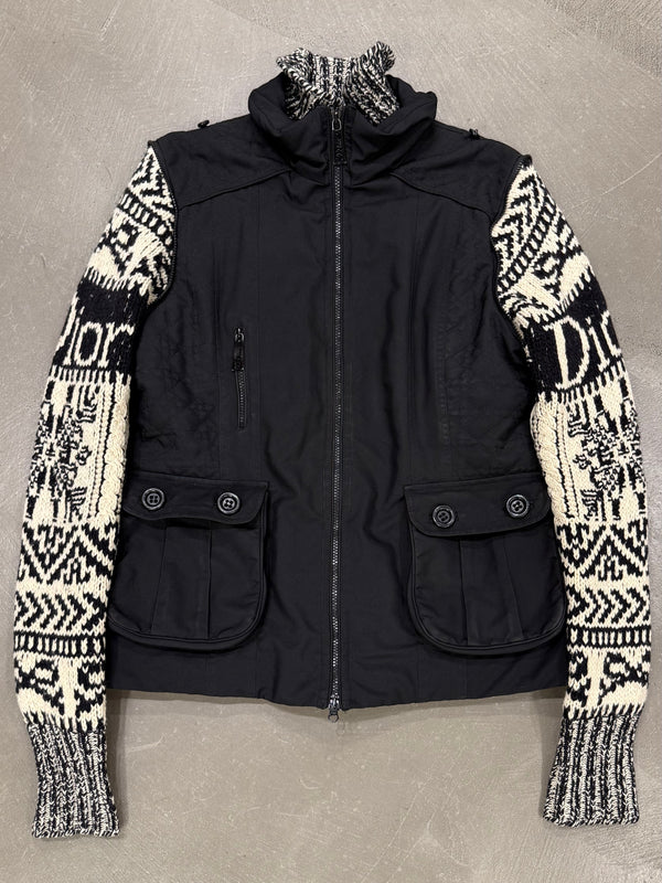 A/W2005 Christian Dior by John Galliano knit sleeves puffer jacket