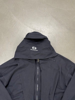 2024 Balenciaga incognito double sleeve oversized zip-up hoodie