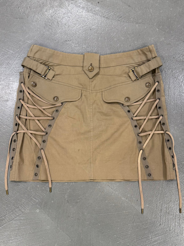 S/S2003 Christian Dior by John Galliano lace-up bondage mini skirt