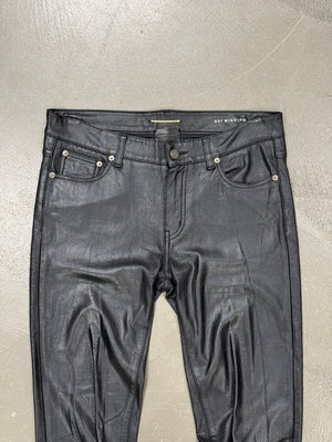 2014 Saint Laurent by Hedi Slimane faux leather skinny pants