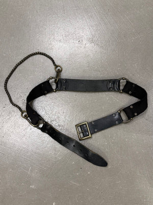 2000s Armani bondage leather belt