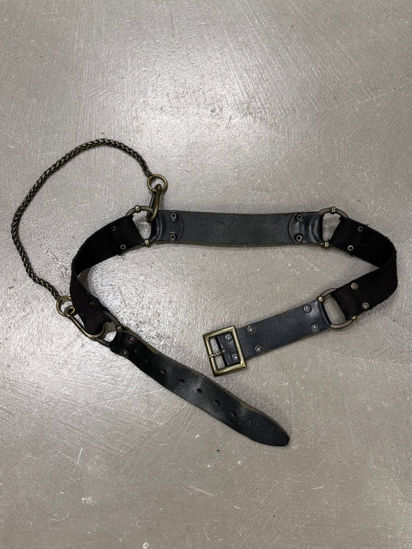 2000s Armani bondage leather belt