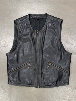 1990s Versace “Adonis Hasselt” leather vest