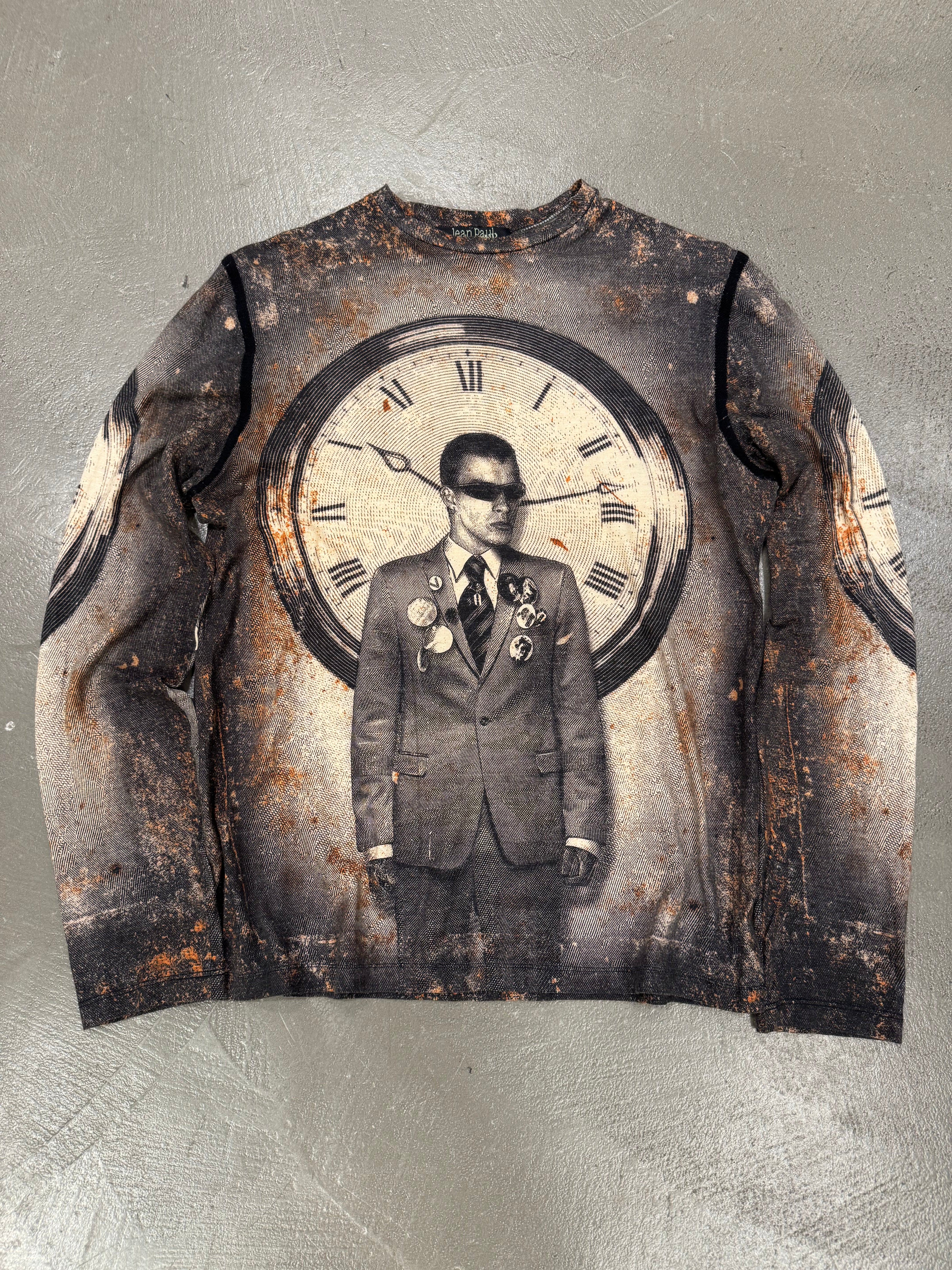 F/W 2003 Jean Paul Gaultier “clockwork” print long sleeve F/W 2003 Jean Paul Gaultier “clockwork” print long sleeve
